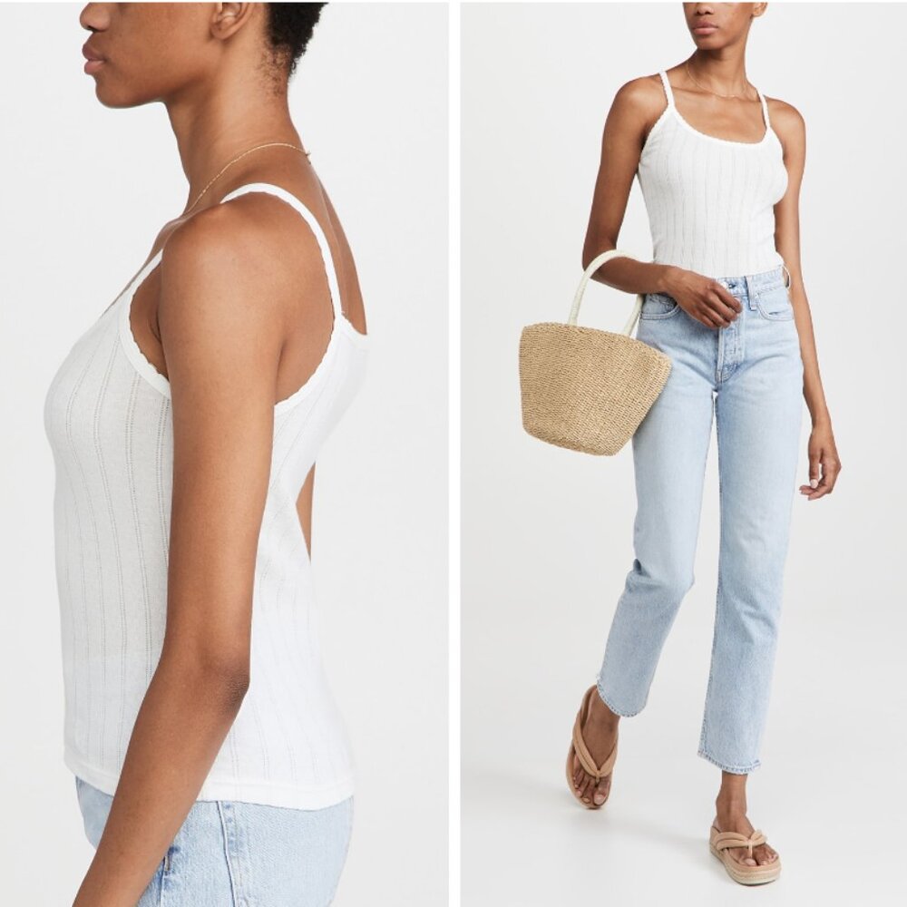 Leset Pointelle Classic Tank Top - Picture 2 of 3